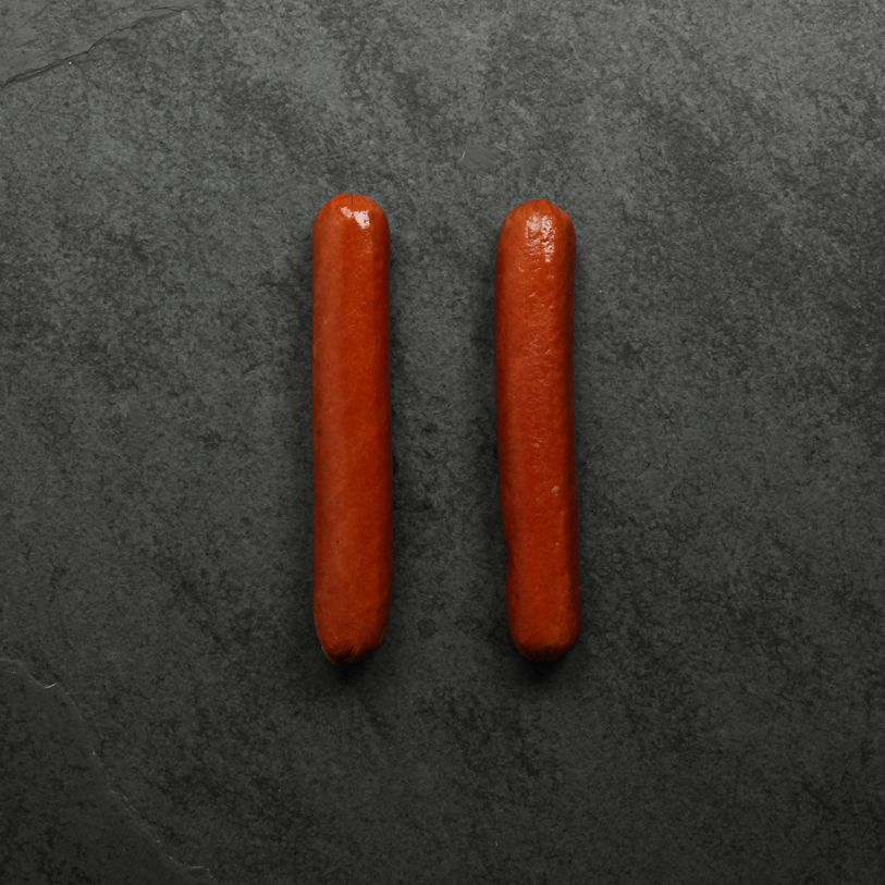 Overhead of All-Beef Ballpark Hot Dogs