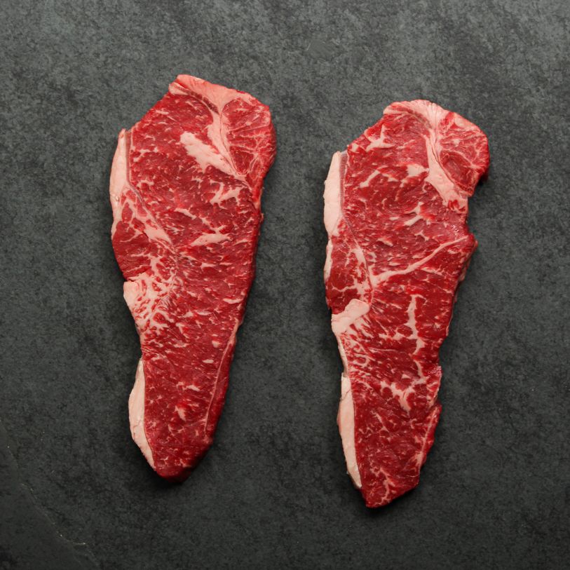 Overhead of Wagyu-Beef-New-York-sandwich-Steak