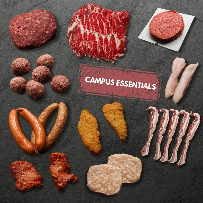 a flat lay image of the contents of a protein variety box