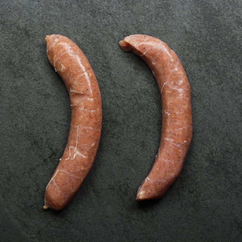 Overhead of Hot Italian Chicken Sausage