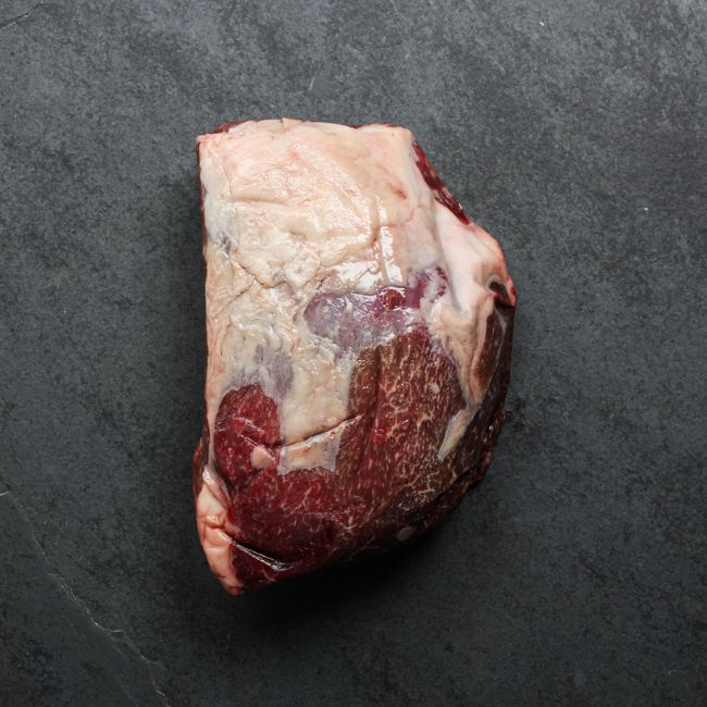 Overhead of Wagyu Beef Inside Roast