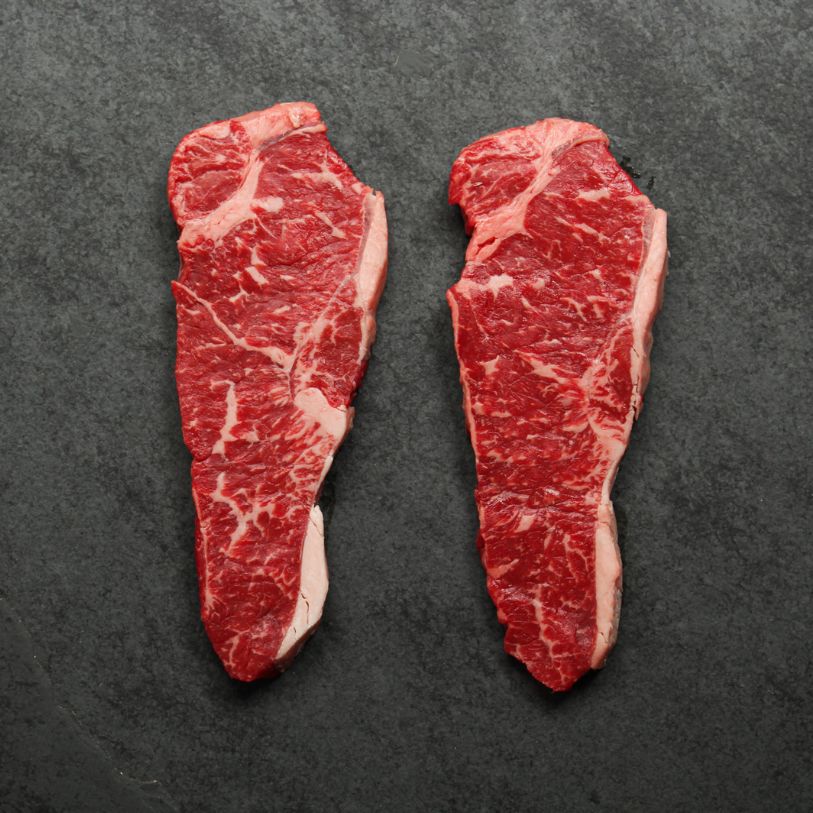 Overhead of Wagyu-Beef-New-York-sandwich-Steak