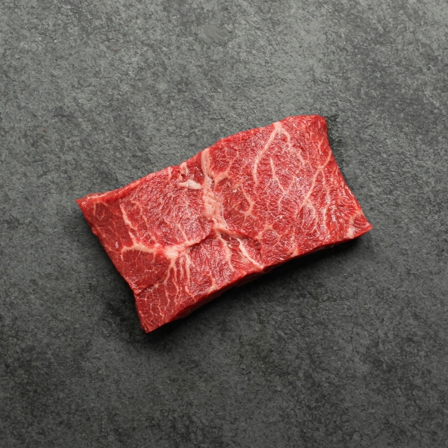 raw flat iron steak