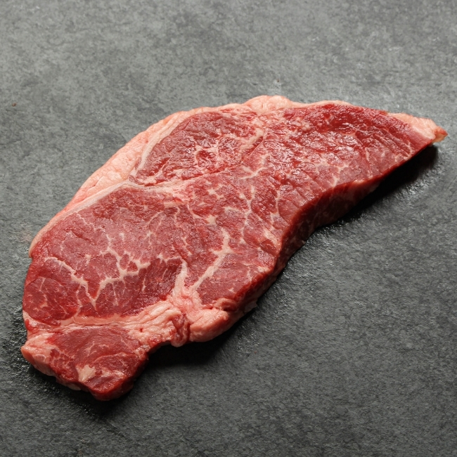 Close-up of a sandwich steak.