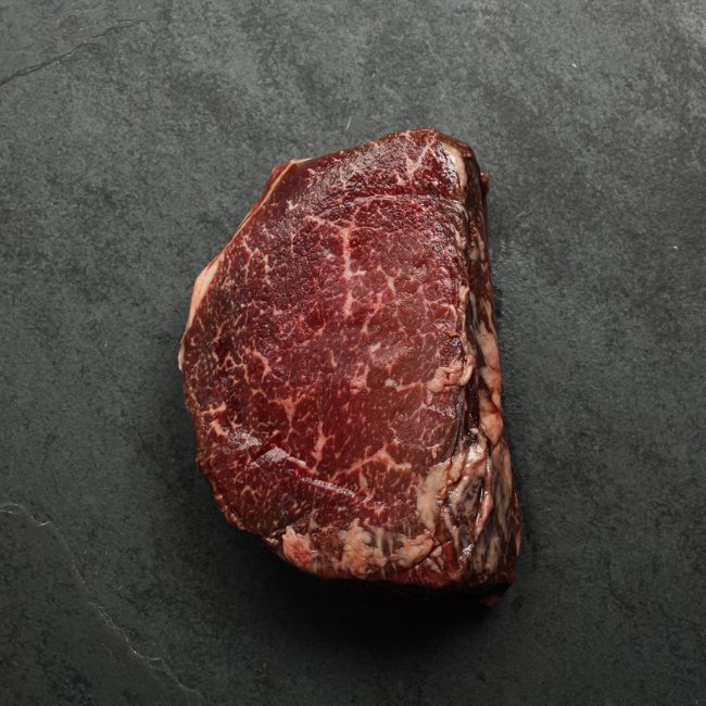 Overhead of Wagyu Beef Inside Roast