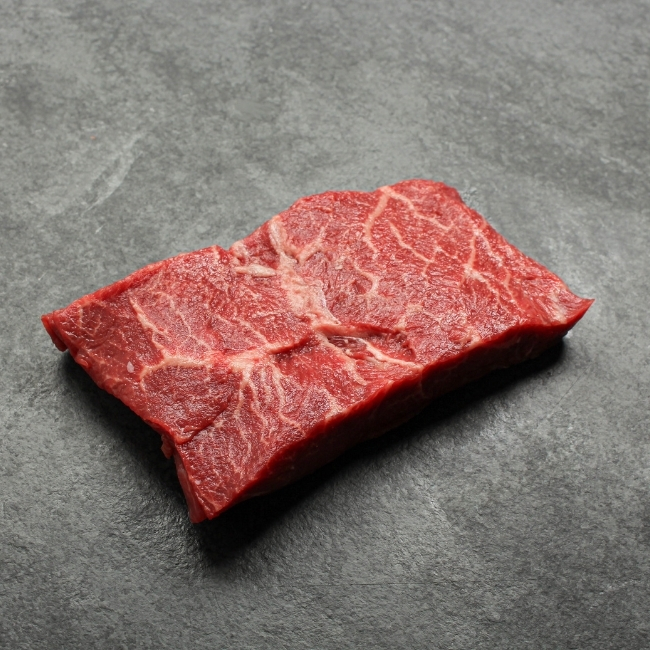 raw flat iron steak