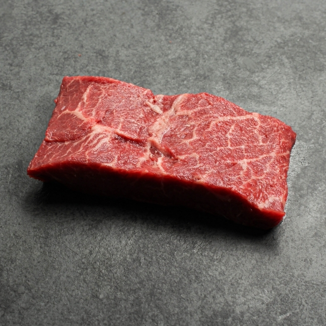 raw flat iron steak